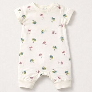 Grayson Mini cotton shortie romper with palm tree print New with tags